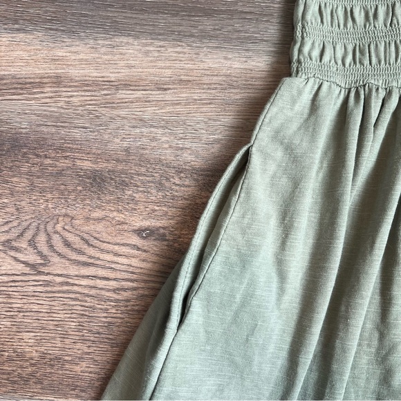 Women's Smocked Knit Maxi a-Line Dress - Universal Thread Olive Green XS - Picture 6 of 8